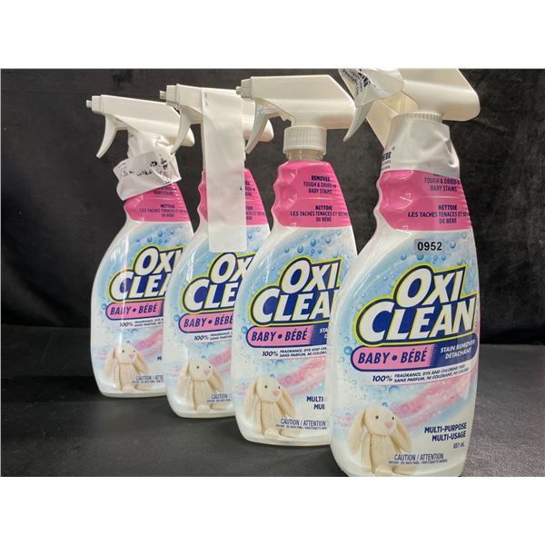 4 Bottles of Oxi-Clean Stain Remover Sprays (651ml) Multi-Purpose/Tough on Dried Stains - New