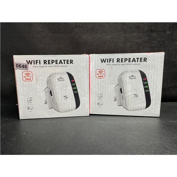 2 WiFi Extender/Signal Booster 5000sq.ft Coverage & 55 Devices - High Speed/Range Coverage - New