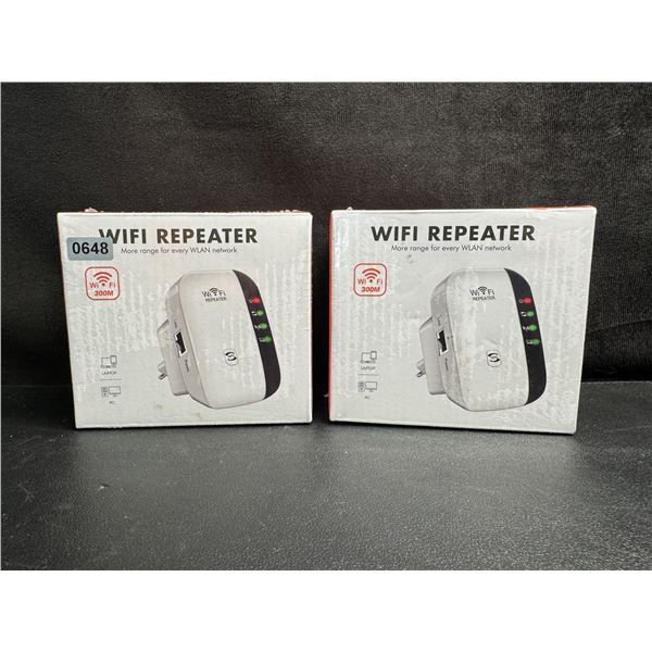 2 WiFi Extender/Signal Booster 5000sq.ft Coverage & 55 Devices - High Speed/Range Coverage - New