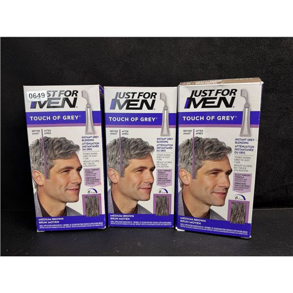 3 Boxes of Just for Men Touch of Grey - Medium Brown Colour - New
