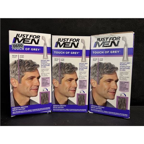 3 Boxes of Just for Men Touch of Grey - Medium Brown Colour - New