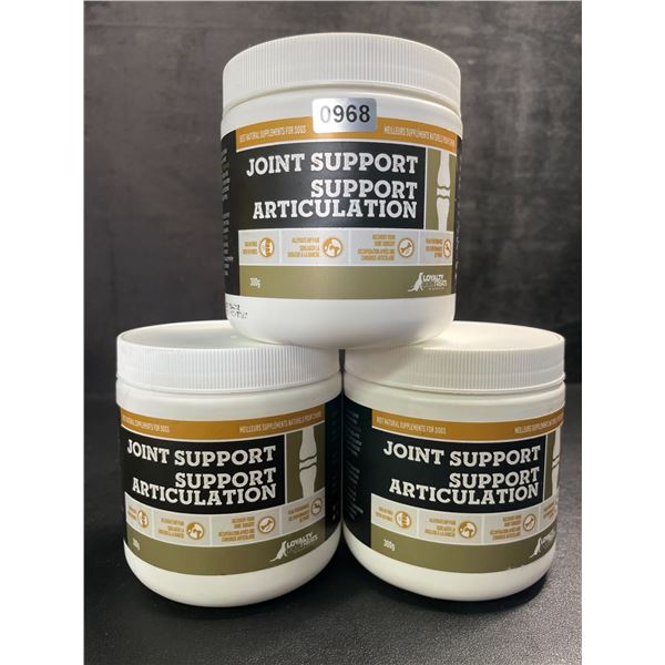 3 Tubs of Joint Support Natural Supplements for Dogs (300g) High Fiber/Alleviates Hip & Joint Pain