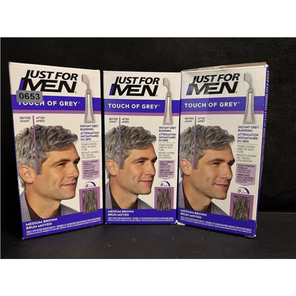 3 Boxes of Just for Men Touch of Grey - Medium Brown Colour - New