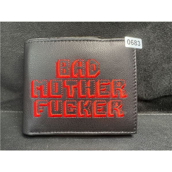 Pulp Fiction Bad Mother Fucker Leather Bifold Letter Printed Wallet - Red - Brand New