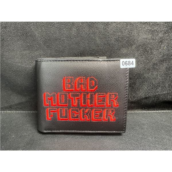 Pulp Fiction Bad Mother Fucker Leather Bifold Letter Printed Wallet - Red - Brand New