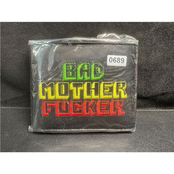 Pulp Fiction Bad Mother Fucker Leather Bifold Letter Printed Wallet - Multi Colour - Brand New
