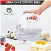 Image 4 : Electric Handheld Kitchen Mixer (400W) 5-Speed Lightweight Mixer w/ Storage Case - Brand New!