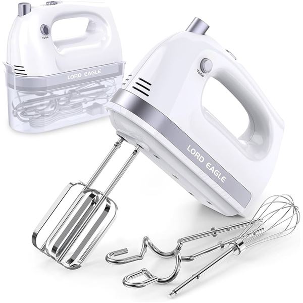 Electric Handheld Kitchen Mixer (400W) 5-Speed Lightweight Mixer w/ Storage Case - Brand New!