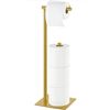 Image 1 : Aesthetic Toilet Paper Holder/Storage for 4 Rolls - Gold - New