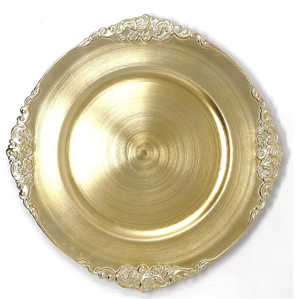 Allgala Gold Charger Plates - 13inch 6-Pack - New