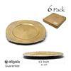 Image 2 : Allgala Gold Charger Plates - 13inch 6-Pack - New