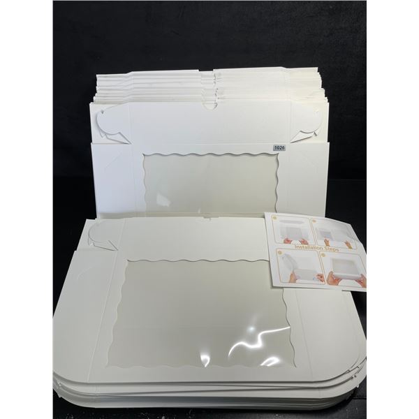 50-Pack of Collapsible Bakery Boxes/Cake/Cookie Boxes for Baked Goods (10" x 7") - New