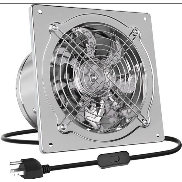 6-Inch Exhaust Fan with Switch; Powerful/Portable Ventilation Fan - Easy Install/Versatile Use - New