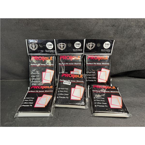 6 Packs of 100 (600PCS total) 64x89mm Perfect Fit Inner Card Sleeves - New