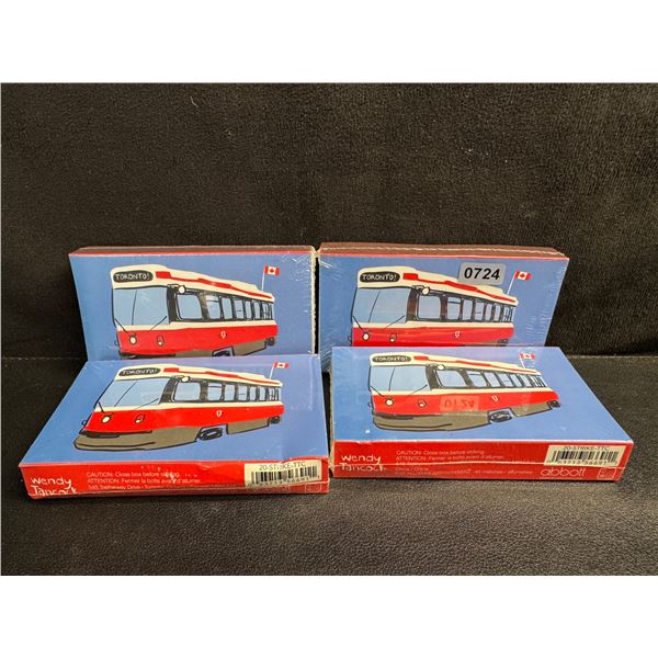 4 Packages of Wendy Tancock Toronto Bus Art Matches (45 Sticks Per Box) - New