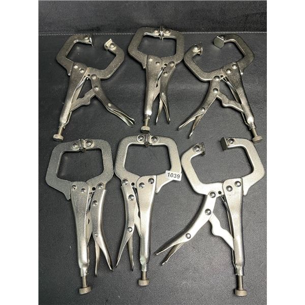 Lot of 6 Heavy-Duty C-Clamp Pliers - New