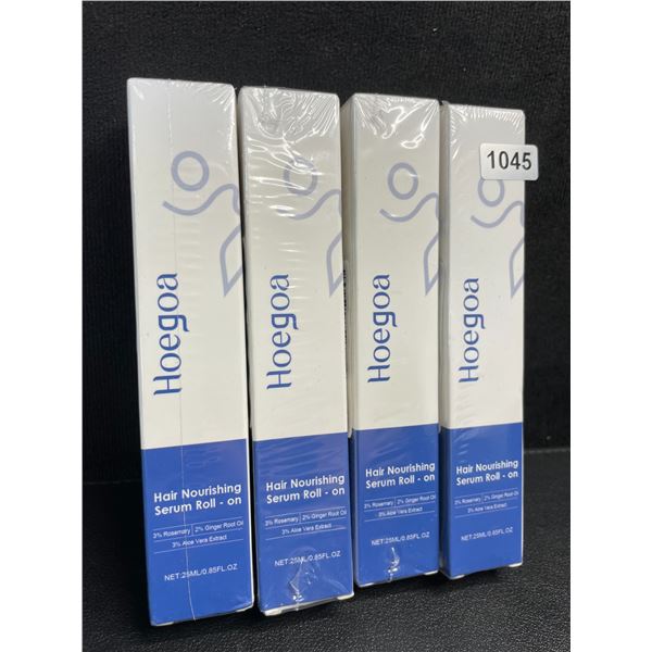 4 Boxes of Hoegoa Roll-On Hair Nourishing Serums (25ml) Nourishing Scalp/Hair Treatment - New