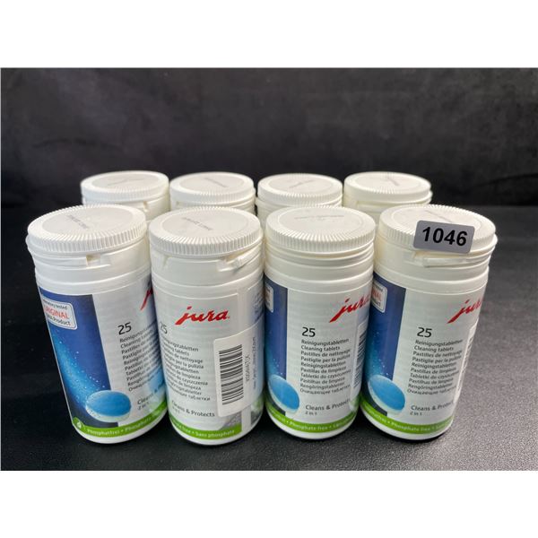 8 Bottles of Jura Cleaning Tablets/Descaling Tablets for Cleaning Coffee Makers (25pcs Each) New