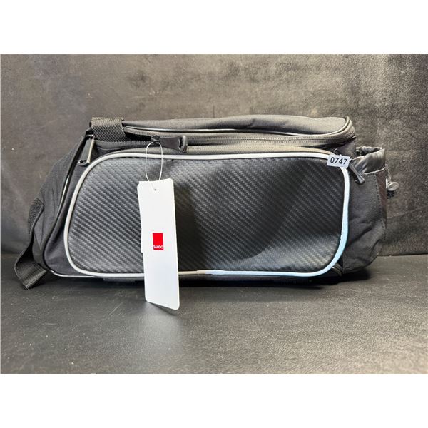 Sahoo Multi Compartment Expandable Bicycle Carry Bag with Carbon Fibre Pattern - New