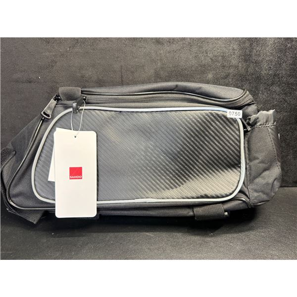 Sahoo Multi Compartment Expandable Bicycle Carry Bag with Carbon Fibre Pattern - New
