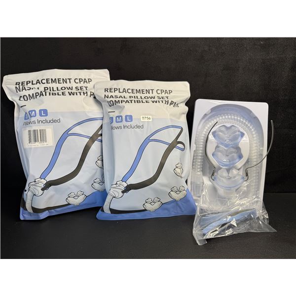 2 Sealed Replacement CPAP Nasal Pillow Sets Size Large - New