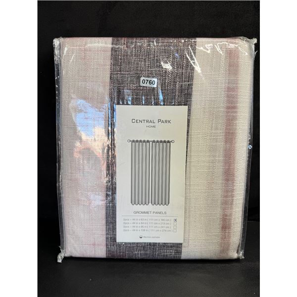 Central Park Curtain Grommet Panels 2PCS 44x63INCH - New
