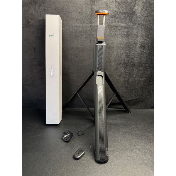 71" Extendable Tripod/Selfie Stick with Bluetooth Remote; Compact/Easy-Fold Case Design - New