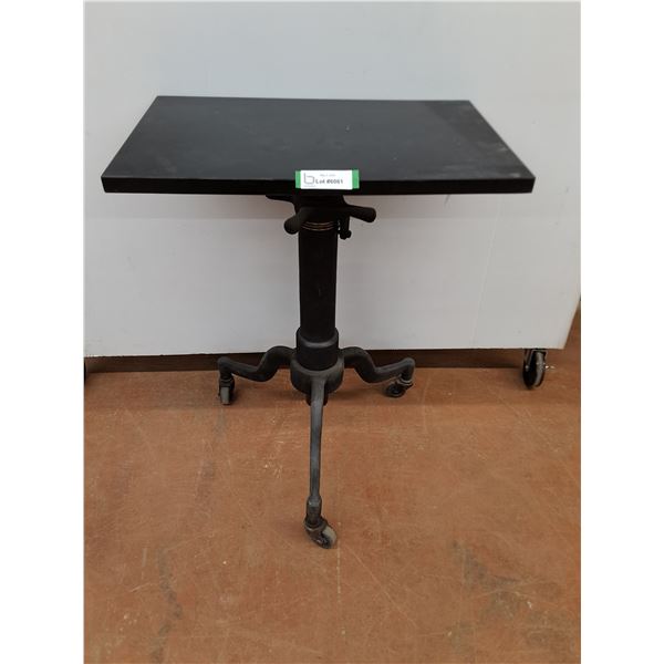 * Vintage Adjustable Rolling Table - 22x14x28" - Pickup Only