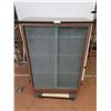 Image 1 : * Vintage Metal 4-Tier Bookshelf w/Privacy Glass - Top Sits Loose - Cannot Ship - Dolly Not Included