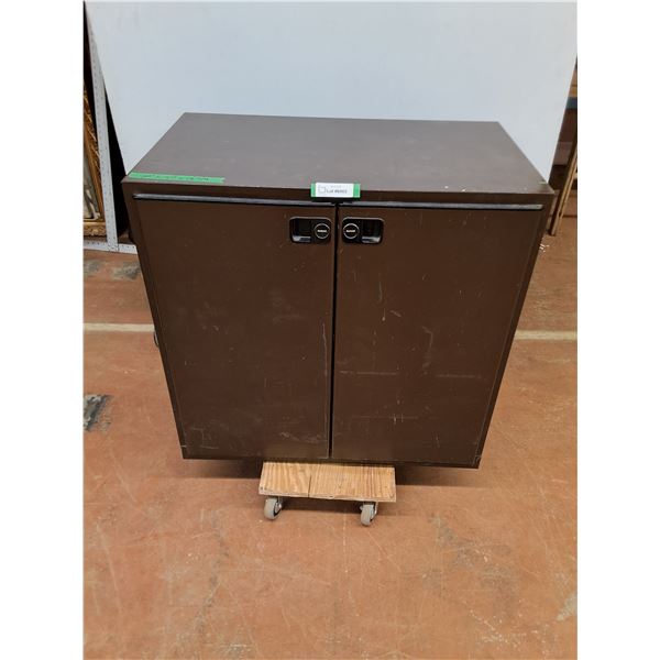* Sunar Metal 2-Shelf Cabinet - Cannot Ship - Dolly Not Included
