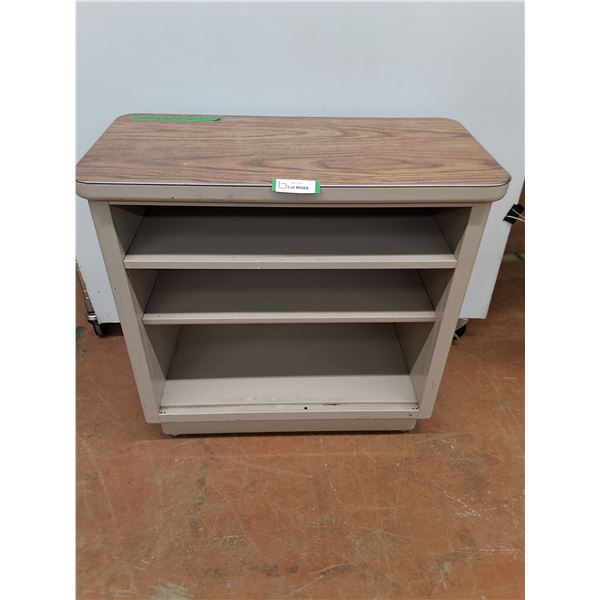 * Vintage Metal 3-Shelf Cabinet - Cannot Ship, Dolly Not Included