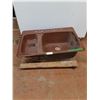 Image 1 : * Cast Iron Double Kitchen Sink w/Sealed Faucet - Cannot Ship, Dolly Not Included