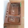 Image 3 : * Cast Iron Double Kitchen Sink w/Sealed Faucet - Cannot Ship, Dolly Not Included