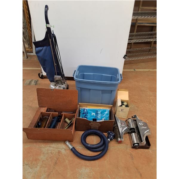 * Vintage Kirby Stand-up Vacuum Cleaner w/Accessories & Tub - No Power, As is, Cannot Ship