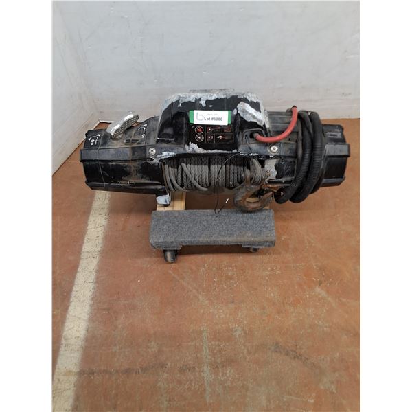 * Warn 12V Electric Winch - Untested, As is - Dolly Not Included - PICK UP ONLY