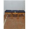 Image 1 : * Set of 3 Wood Frame Stack Stools - PICK UP ONLY
