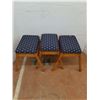 Image 3 : * Set of 3 Wood Frame Stack Stools - PICK UP ONLY