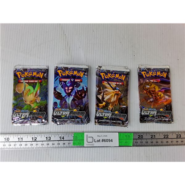 (8) Pokemon Sun & Moon Rising Ultra Prism Trading Card Packs- Sealed, Cannot Authenticate