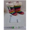 Image 1 : Light Up Rainbow Toddler Rain Boots Size 3