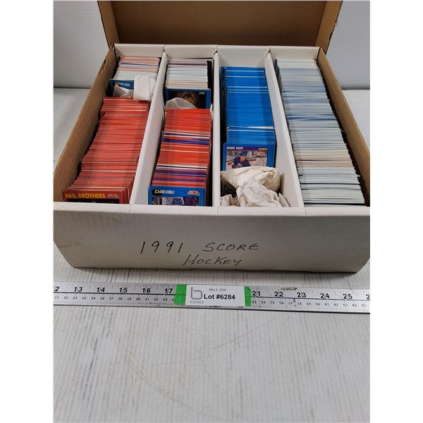 Large Box of 1991 Score Hockey Cards-cannot authenticate