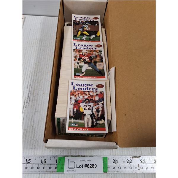 Box of Fleer 1992 NFL Player Cards