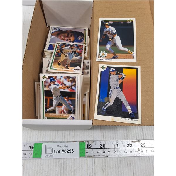 Box of 1990 Pro Set MLB Baseball Player Cards