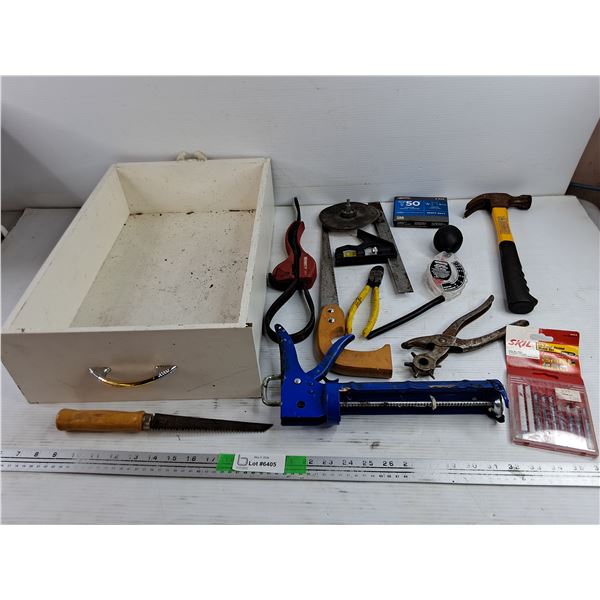 Drawer, Hole Sass, Caulking Gun, Hammer, Coolant Tester, Strap Wrench, Misc - PICK UP