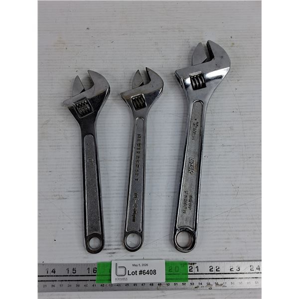 (3) Adjustable Wrenches
