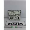 Image 1 : (2) Wall Metal Signs