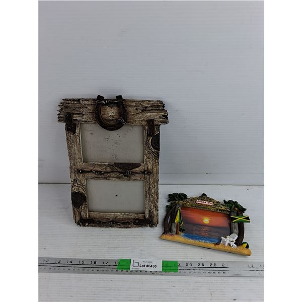 (2) Picture Frames 18" x 8", 8" x 6"