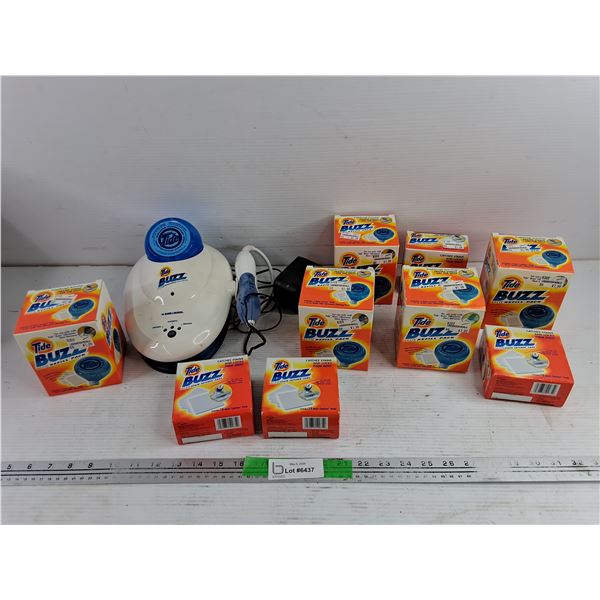 Tide Buzz Ultrasonic Stain Remover & Buzz Stain Catcher Pads - Powers On, As Is