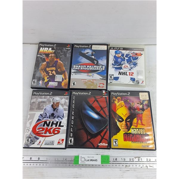 Sony Playstation 2 & 3 Games - Spiderman, NHL 12, Harvey Birdman, Misc
