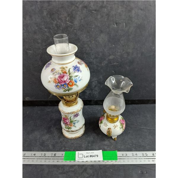 (2) Vintage Kerosene Lamps