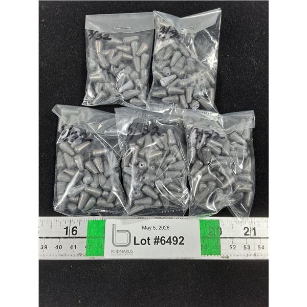 (5) Pkgs. of Lead Fishing Weights- 3/32 oz.